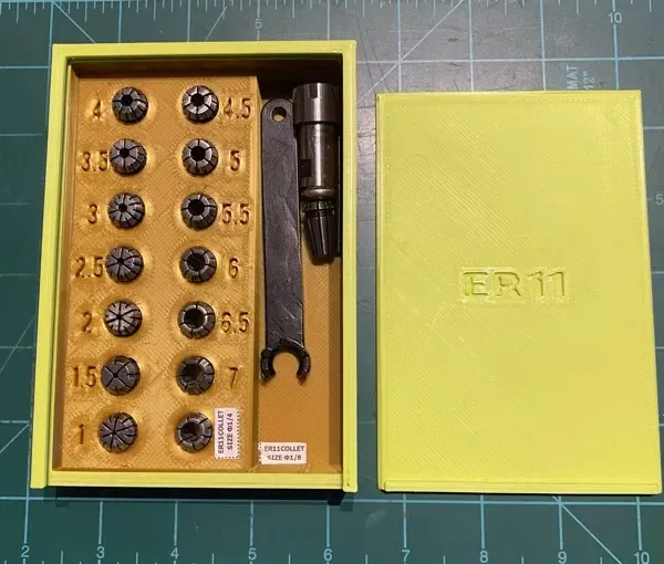 Hộp đựng collet ER11 với nắp trượt - Image 1