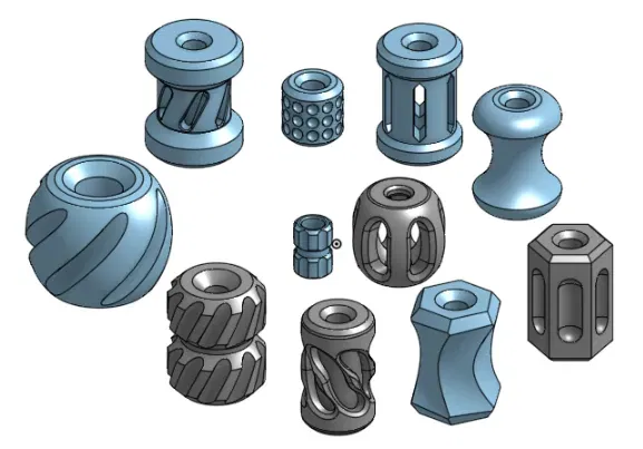 Hạt paracord nhỏ với lỗ giữa 4mm - Image 1