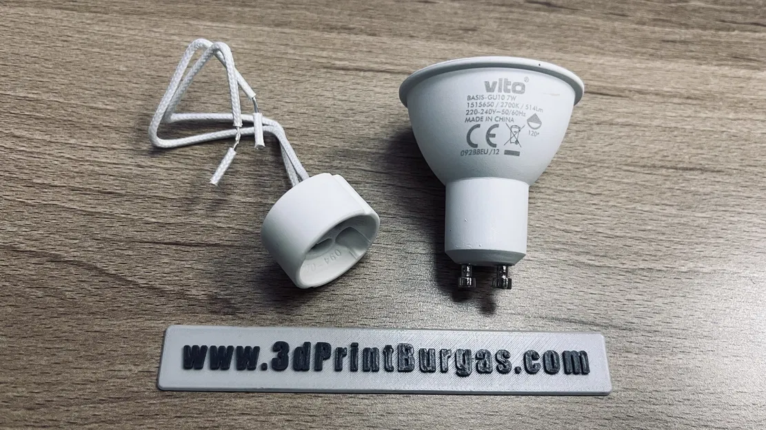 Đèn bàn hình mặt trăng Lithophane với đế GU10 và hộp kết nối - Image 3