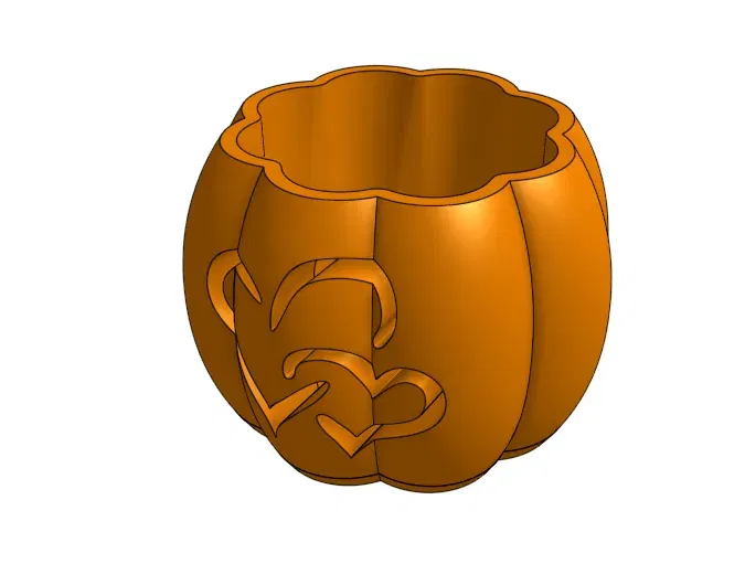 Đèn nến bí ngô Halloween hình trái tim - Image 5