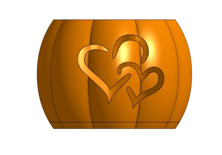 Đèn nến bí ngô Halloween hình trái tim - Image 6