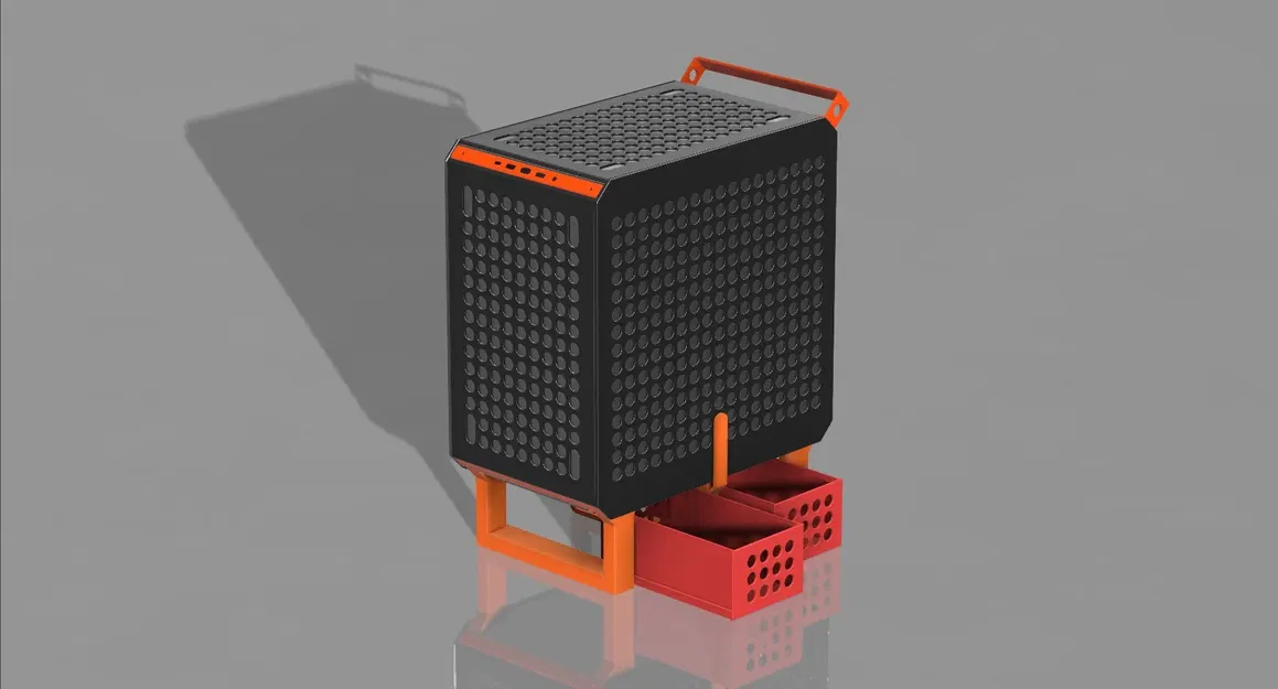 Ngăn kéo cho thùng máy Qube 500 với chân hỗ trợ thêm - Image 1