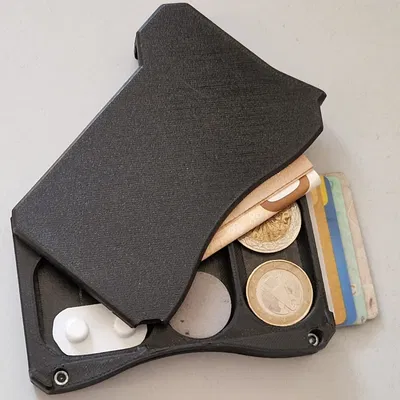 Ví đựng thông minh với ngăn chứa tiền xu và thẻ ID