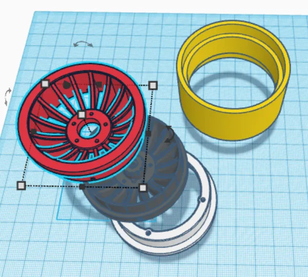 Bánh xe Beadlock 1.9 inch với hex nguyên bản - Image 1