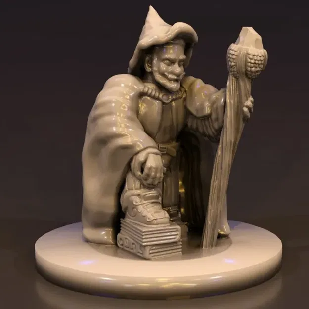Nhân vật phù thủy gnome Magnus Trouttickler 28mm - Image 1