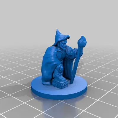 Nhân vật phù thủy gnome Magnus Trouttickler 28mm