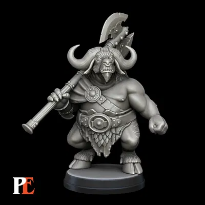 Minotaur trên đế 25mm cho trò chơi bàn