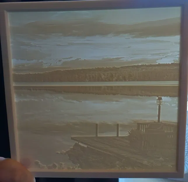 Mô hình lithophane hồ Panther ở bang Maine - Image 2