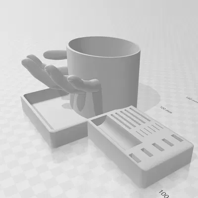 Giá đỡ bút tích hợp thẻ SD và đế USB