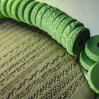 Bánh lăn tạo hoa văn Baroque cho đất sét