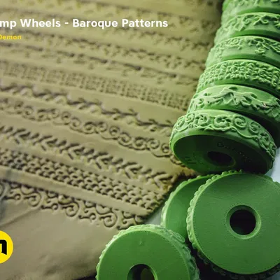 Bánh lăn tạo hoa văn Baroque cho đất sét