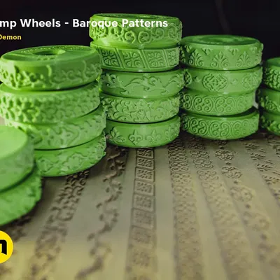 Bánh lăn tạo hoa văn Baroque cho đất sét