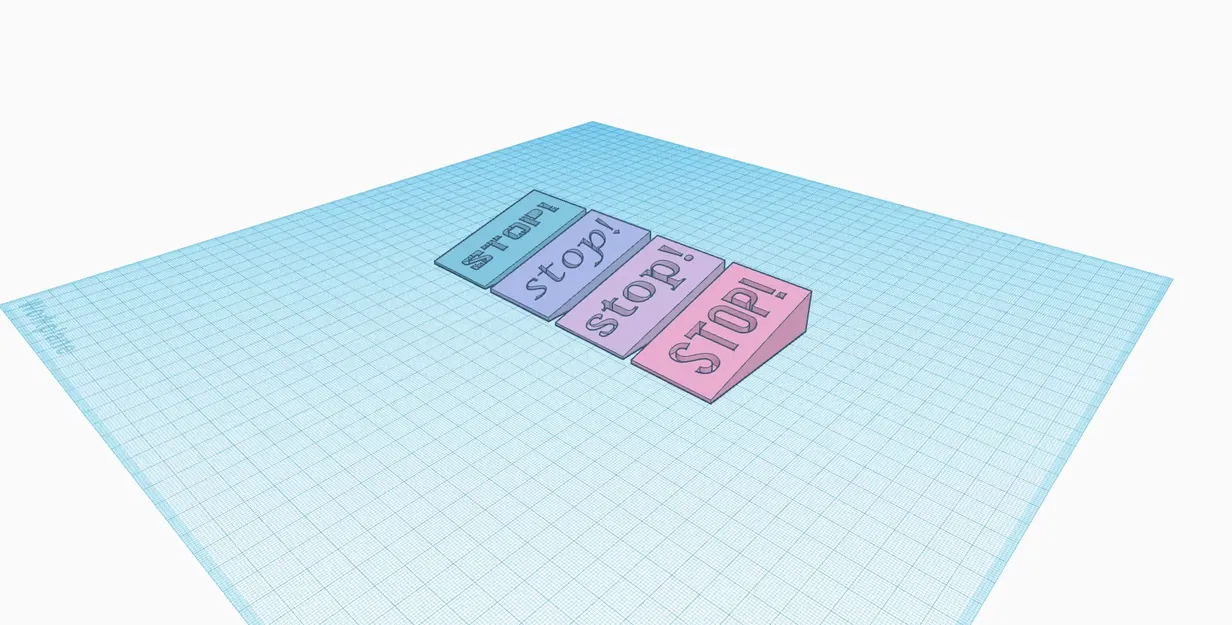Giá đỡ cửa với chữ "Stop!" in 4 kiểu chữ khác nhau - Image 1