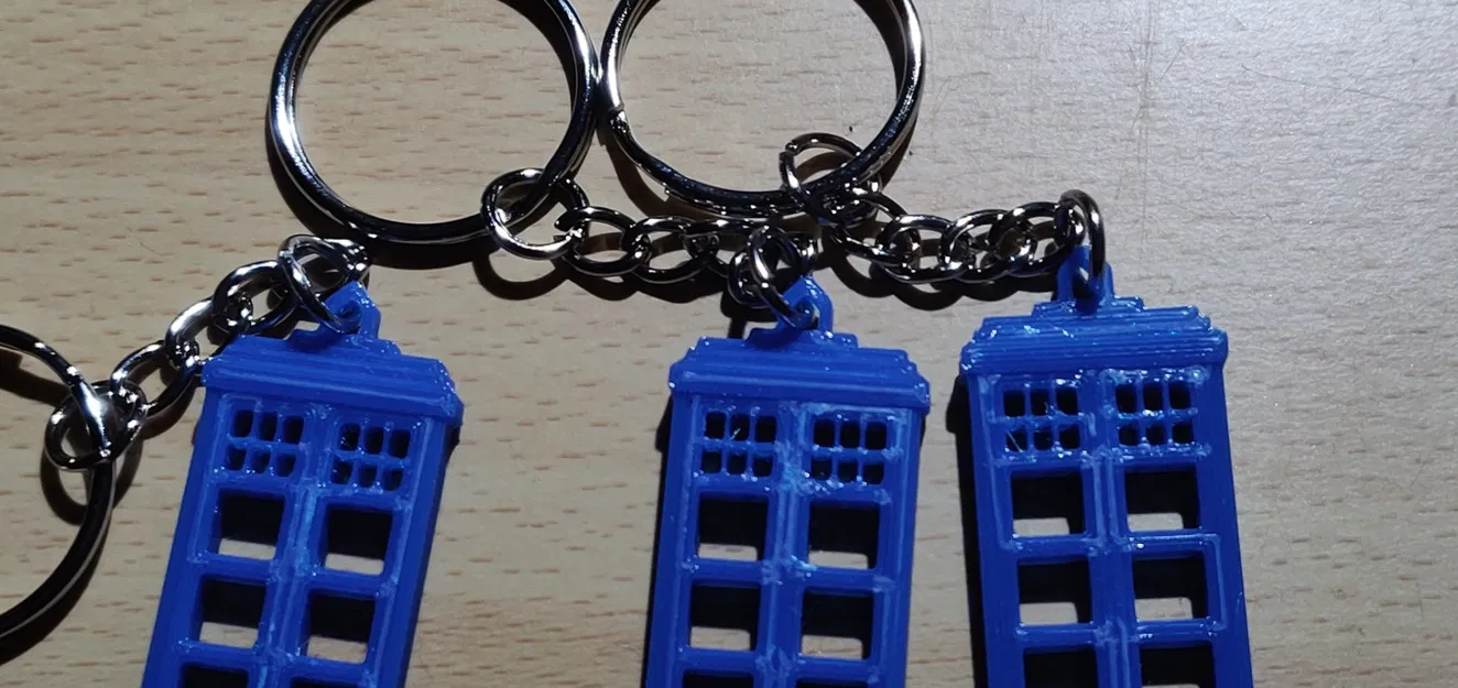 Móc khóa hoặc bông tai Tardis của Dr Who - Image 1