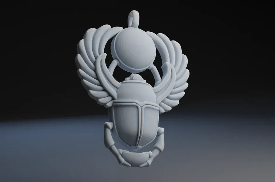 Mặt dây chuyền bọ hung Ai Cập độc đáo - Image 1