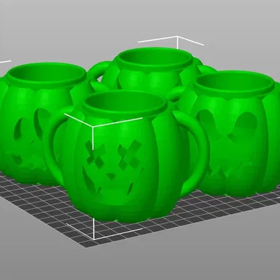 Cốc bí ngô trang trí mùa thu và Halloween