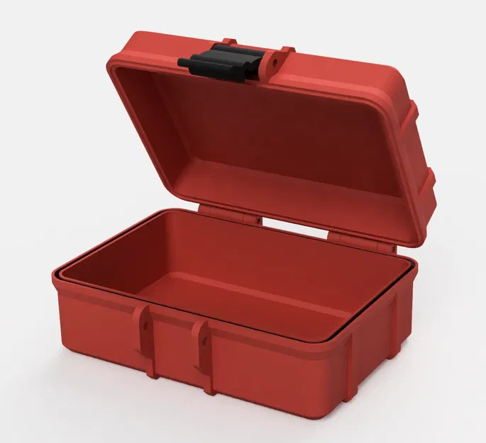 Hộp chắc chắn với một chốt và hai bản lề - Image 1