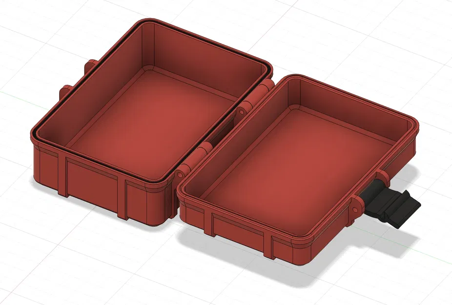 Hộp chắc chắn với một chốt và hai bản lề - Image 3