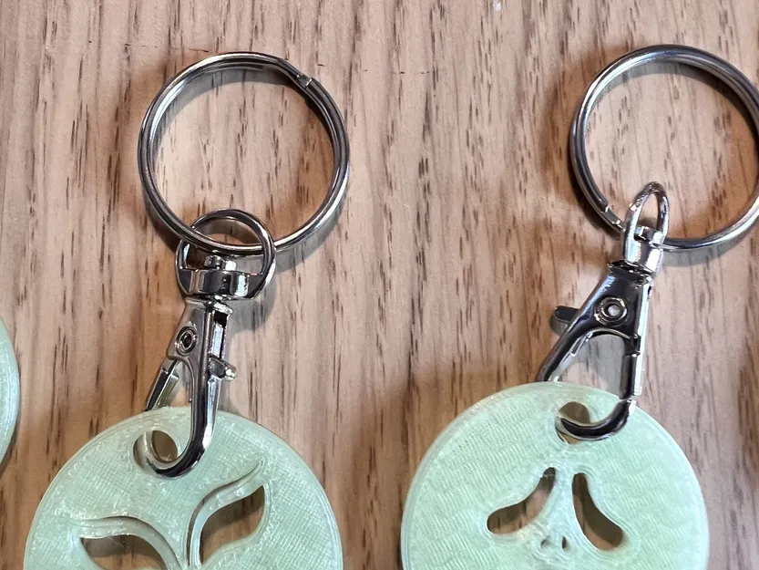 Porte-clés ma quái cho Halloween với hình mặt đáng sợ - Image 1