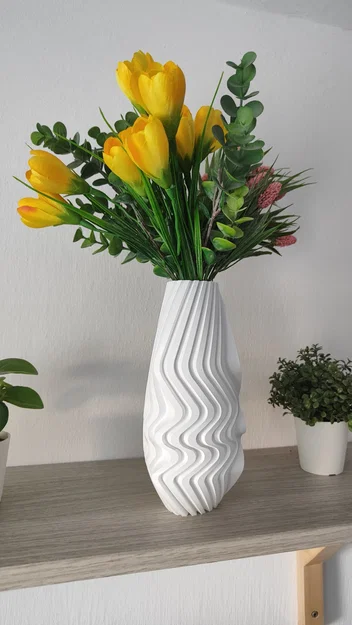 Bình hoa sóng thiết kế tinh tế cho trang trí nội thất - Image 1