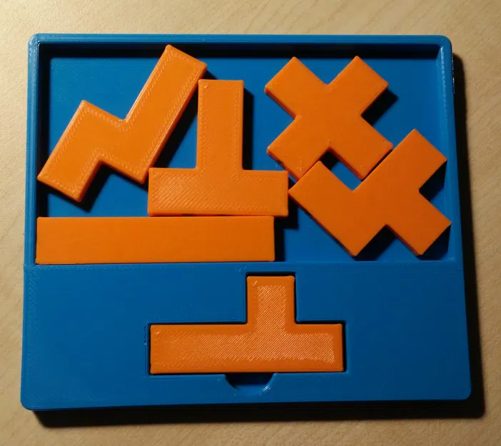 Bộ trò chơi xếp hình pentominoes Six Fit trong khay chữ nhật - Image 1