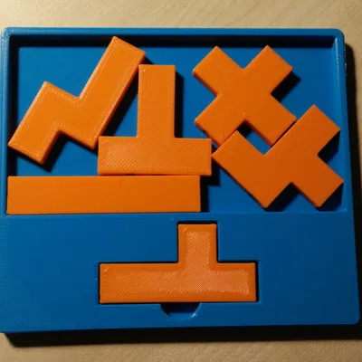 Bộ trò chơi xếp hình pentominoes Six Fit trong khay chữ nhật