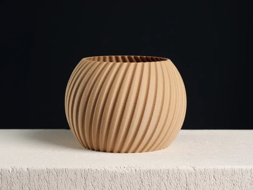 Chậu cây hình cầu sọc - Chế độ bình hoa - Image 1