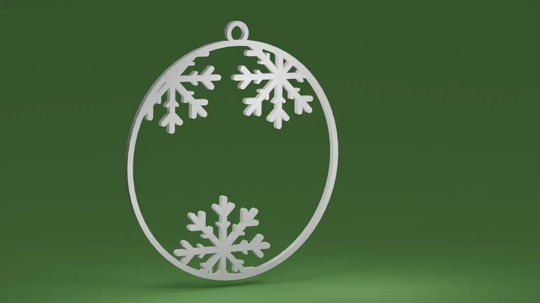 Ba bông tuyết trong quả cầu trang trí Giáng sinh - Image 2