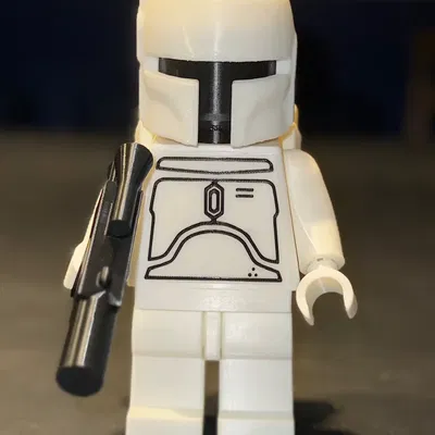 Nhân vật Boba Fett - MegaFigure trắng kích thước 500%