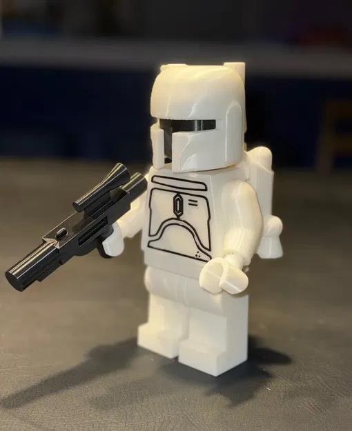 Nhân vật Boba Fett - MegaFigure trắng kích thước 500% - Image 2