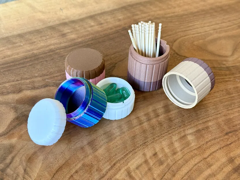 Hộp đựng thuốc du lịch xếp chồng với nắp khớp nối - Image 1