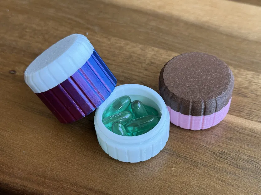 Hộp đựng thuốc du lịch xếp chồng với nắp khớp nối - Image 2