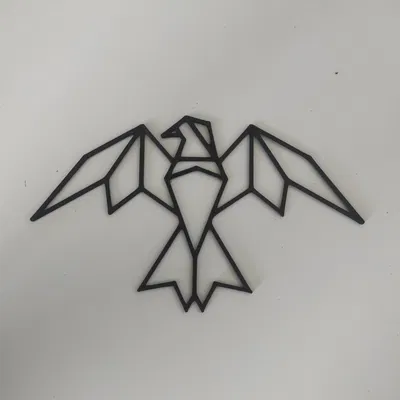 Nghệ thuật tường hình đại bàng kiểu hình học