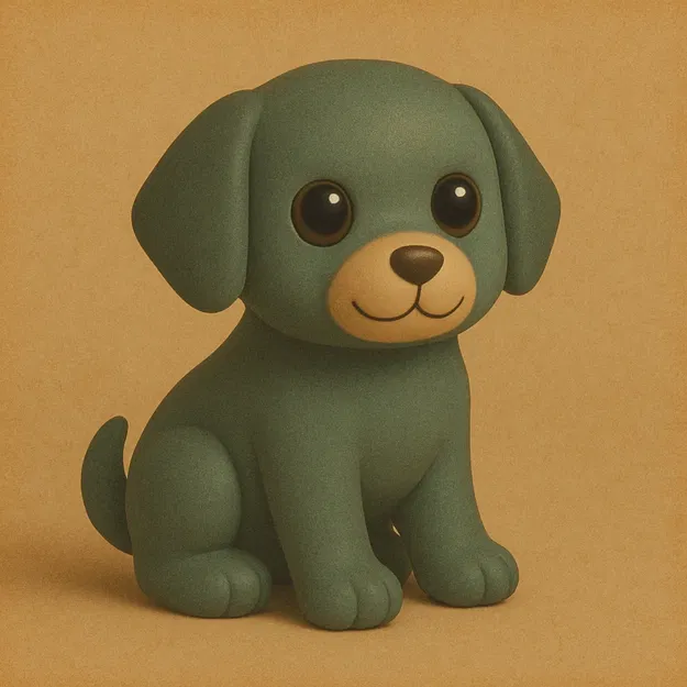 Chó Retro – Mô Hình Đồ Chơi Tối Giản - Image 1