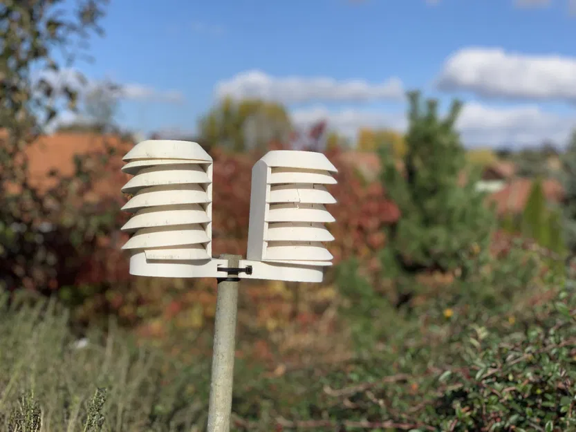 Giá đỡ và chắn bức xạ cho trạm thời tiết Netatmo 433MHz - Image 2