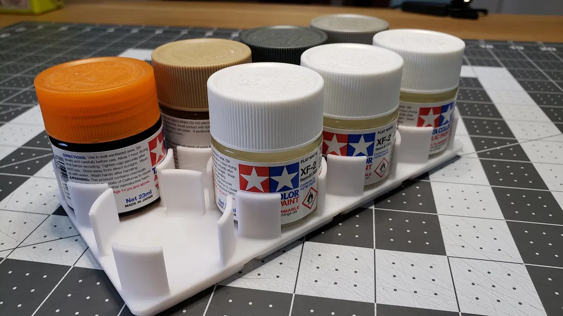 Giá đỡ chai sơn Tamiya 23ml kiểu Gridfinity - Image 2