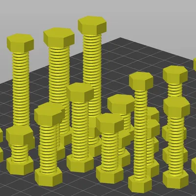 Đinh vít và đai ốc có thể in 3D với răng 0,75mm