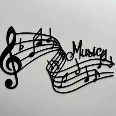 Nghệ thuật treo tường âm nhạc với họa tiết partition