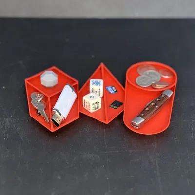 Khay đựng linh kiện nhỏ 3D ảo giác quang học