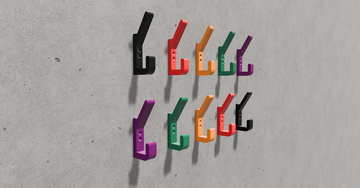 Móc treo áo và mũ treo tường đơn giản - Image 1