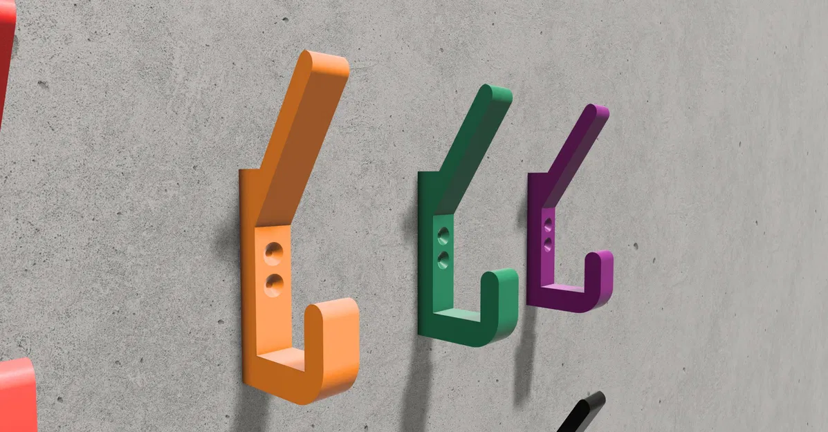 Móc treo áo và mũ treo tường đơn giản - Image 2