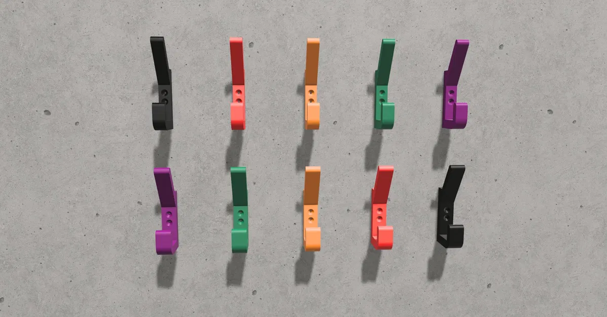 Móc treo áo và mũ treo tường đơn giản - Image 4