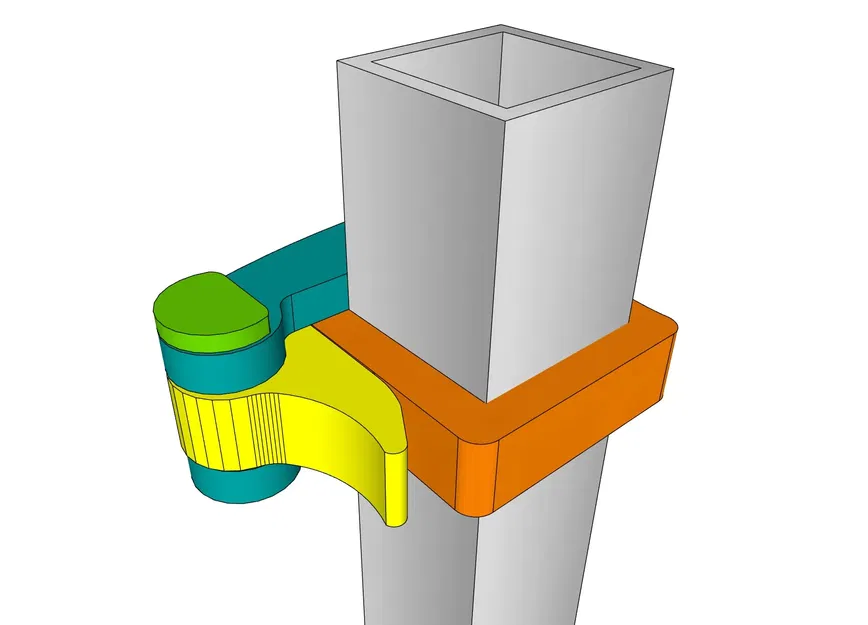 Kẹp ống vuông nhanh chóng tháo lắp mạnh mẽ cho ống 20x20 mm - Image 1