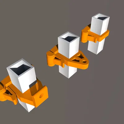 Kẹp ống vuông nhanh chóng tháo lắp mạnh mẽ cho ống 20x20 mm