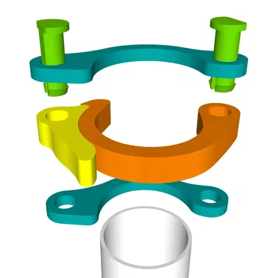 Kẹp ống nhanh chóng chắc chắn, có thể in và mở rộng