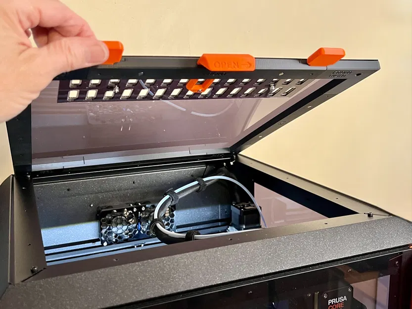 Nắp từ tính cho Prusa Core One với tay cầm thông gió tích hợp - Image 1