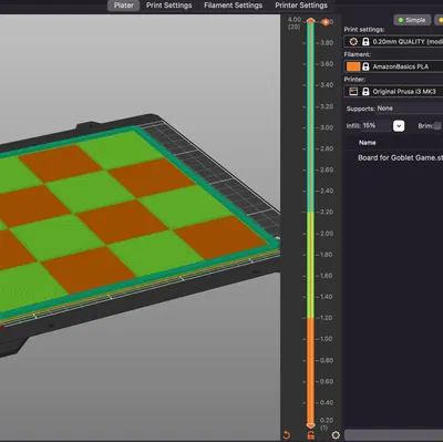Trò chơi bàn cờ Goblet in màu 100% có thể in được