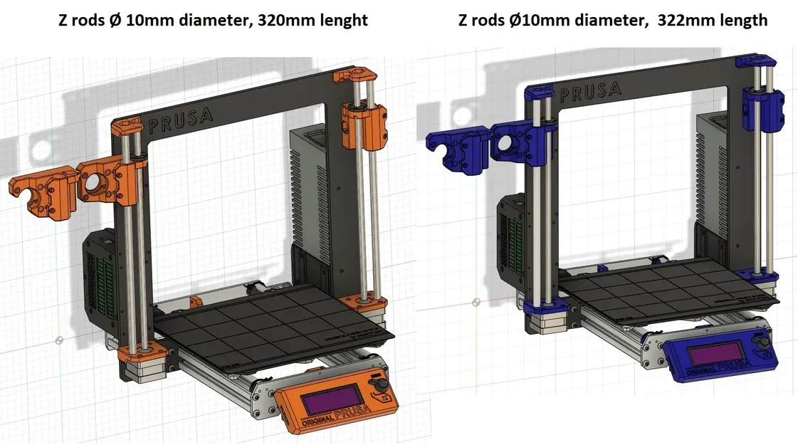 Bộ nâng cấp Prusa MK3/MK3s với thanh dẫn X và thanh Z Ø10mm - Image 1