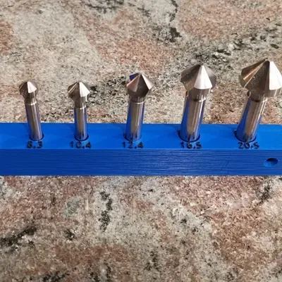 Giá đỡ mũi khoan với khoang cho mũi khoan countersink