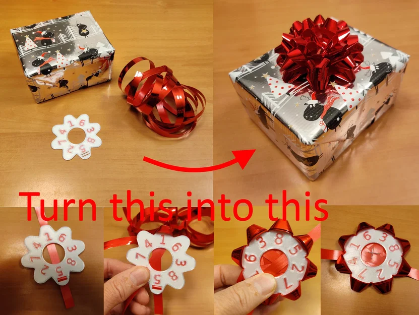 Máy làm nơ quà Giáng Sinh từ ruy băng 10mm - Image 1